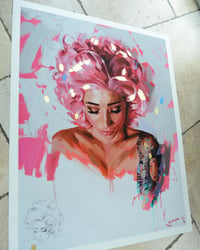 Image 3 of EXTREMELY LIMITED HAND EMBELISHED 'CANDY FLOSS' Giclee Print