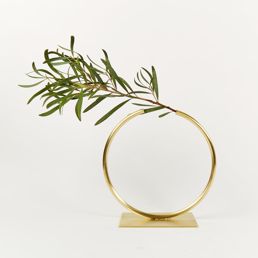 Image of Almost a Circle Vase, Small Circle, Thin Tube