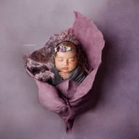 Image 1 of Mauve Wool Felted Layer - thicker