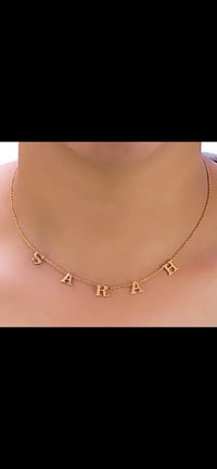 Gold Plated Space Name Necklace