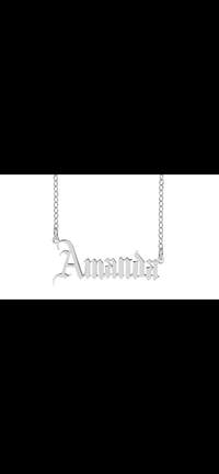 Silver Plated Gothic Name Necklace