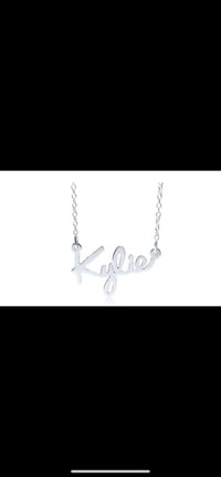 SIlver Plated Script Name Necklace