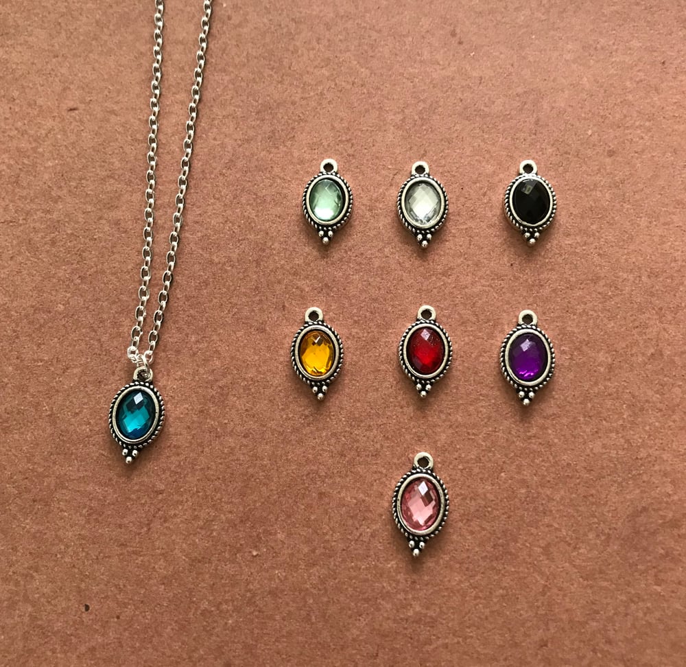 Image of Rainbow Oval Charm Necklaces - 3 styles 