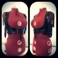 Image 3 of Fringed underbust vest