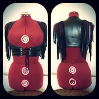 Image 1 of Fringed underbust vest