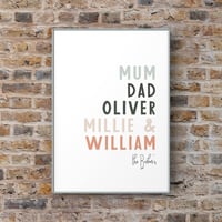 Family Names Print