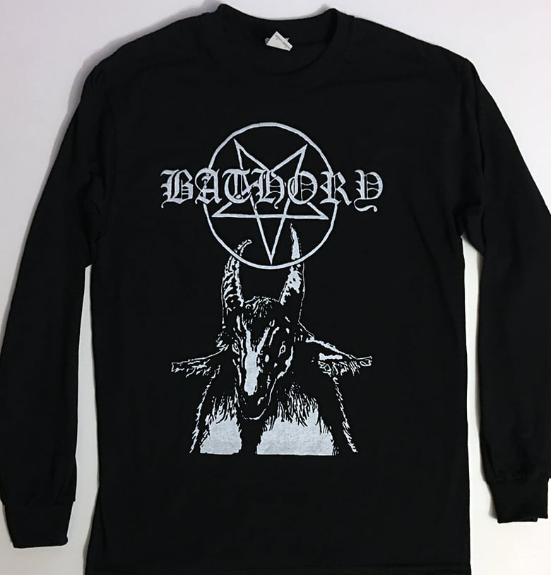 Image of Bathory " Pentagram " Long Sleeve T shirt