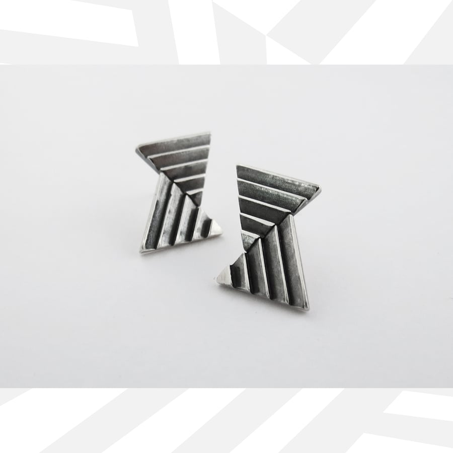 Image of Twin Delta Ear Studs