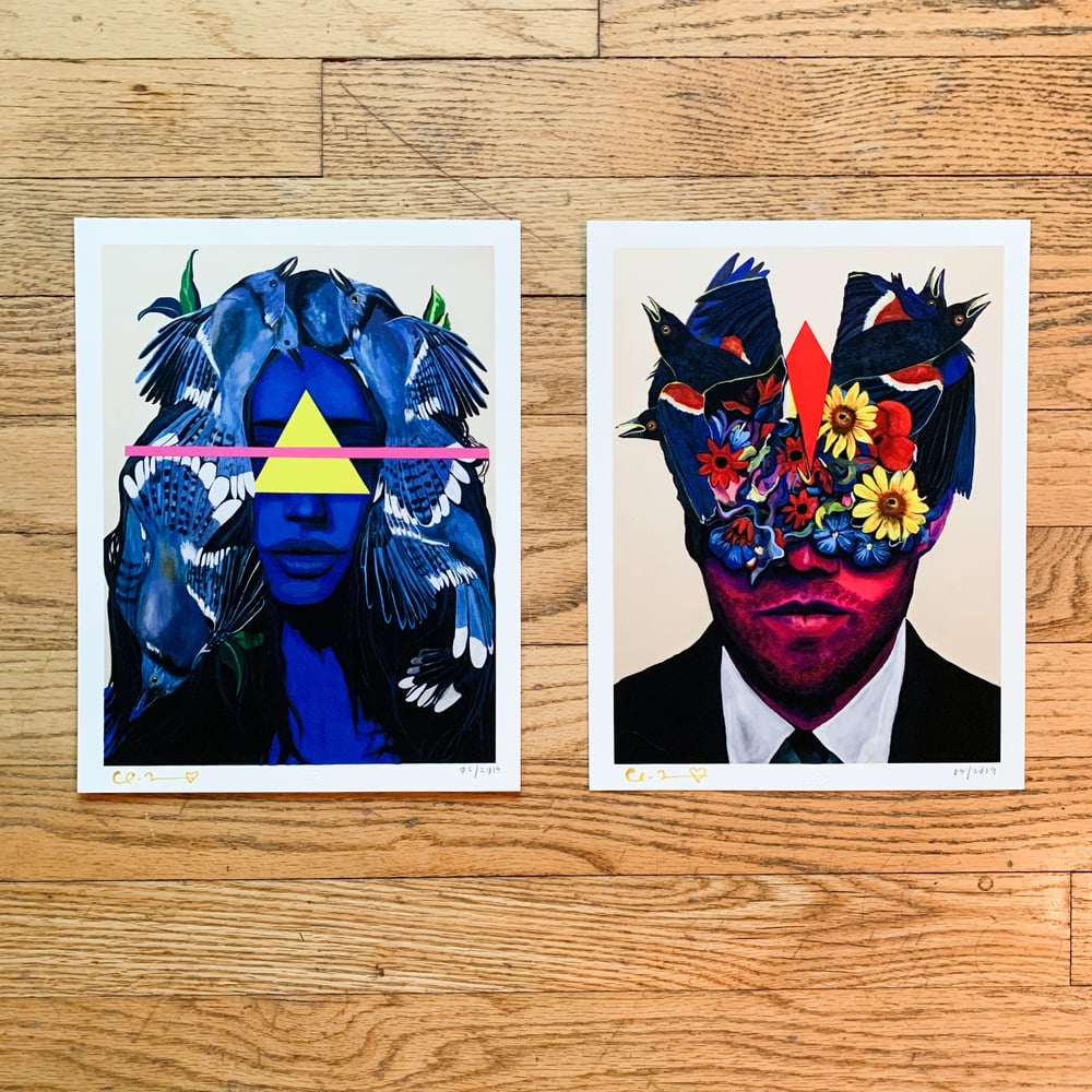 Image of “Head Trauma” Two 8.5” x 11” Giclee Fine Art Print Set