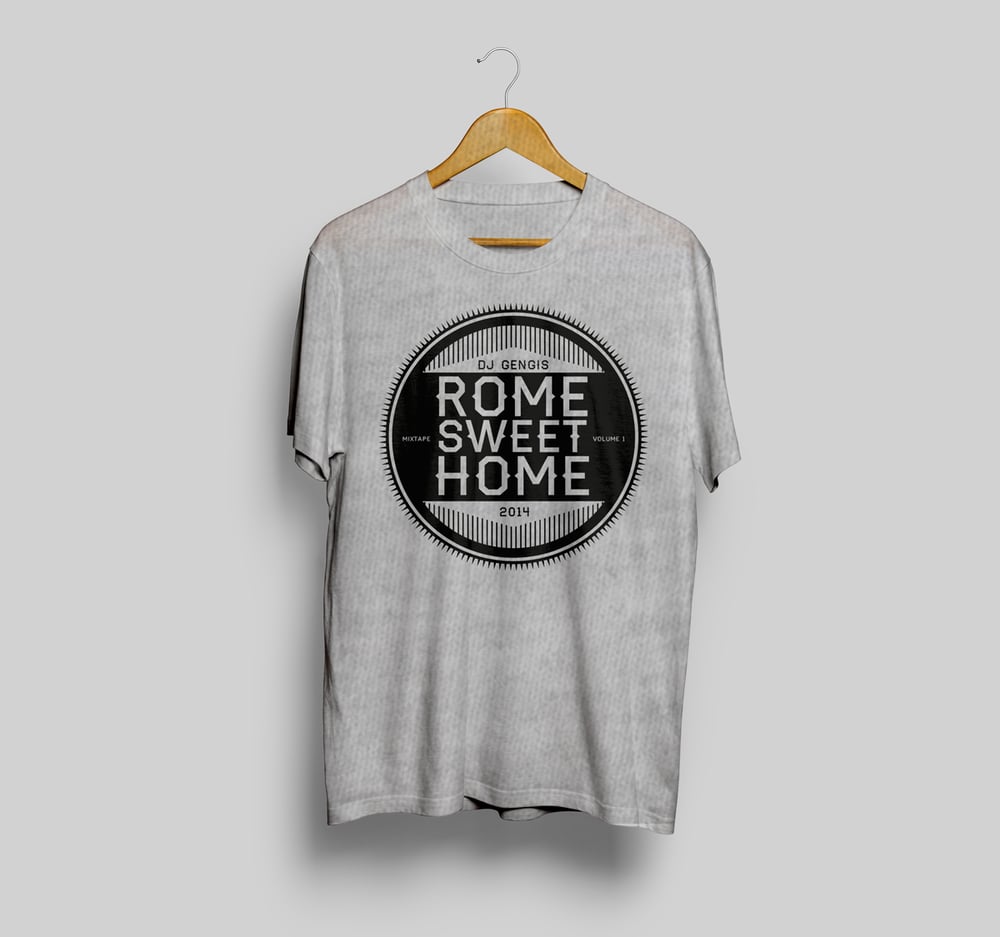 Image of Rome Sweet Home Tee - Black & Grey