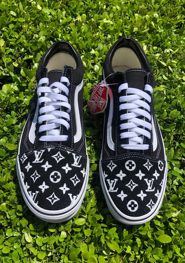 Louis Vuitton Customized Slip On Vans Vans Supreme Louis Louis