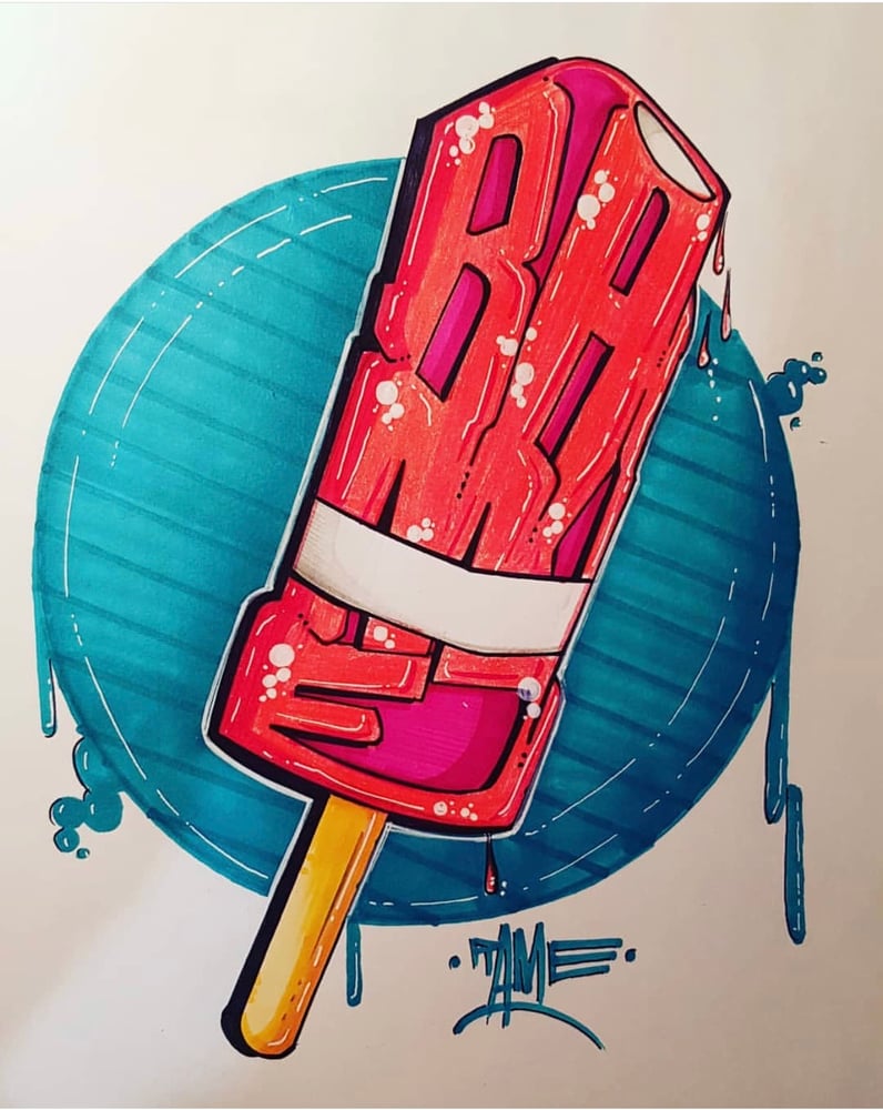 Image of Rame- Popsicles 10"8 Print Signed