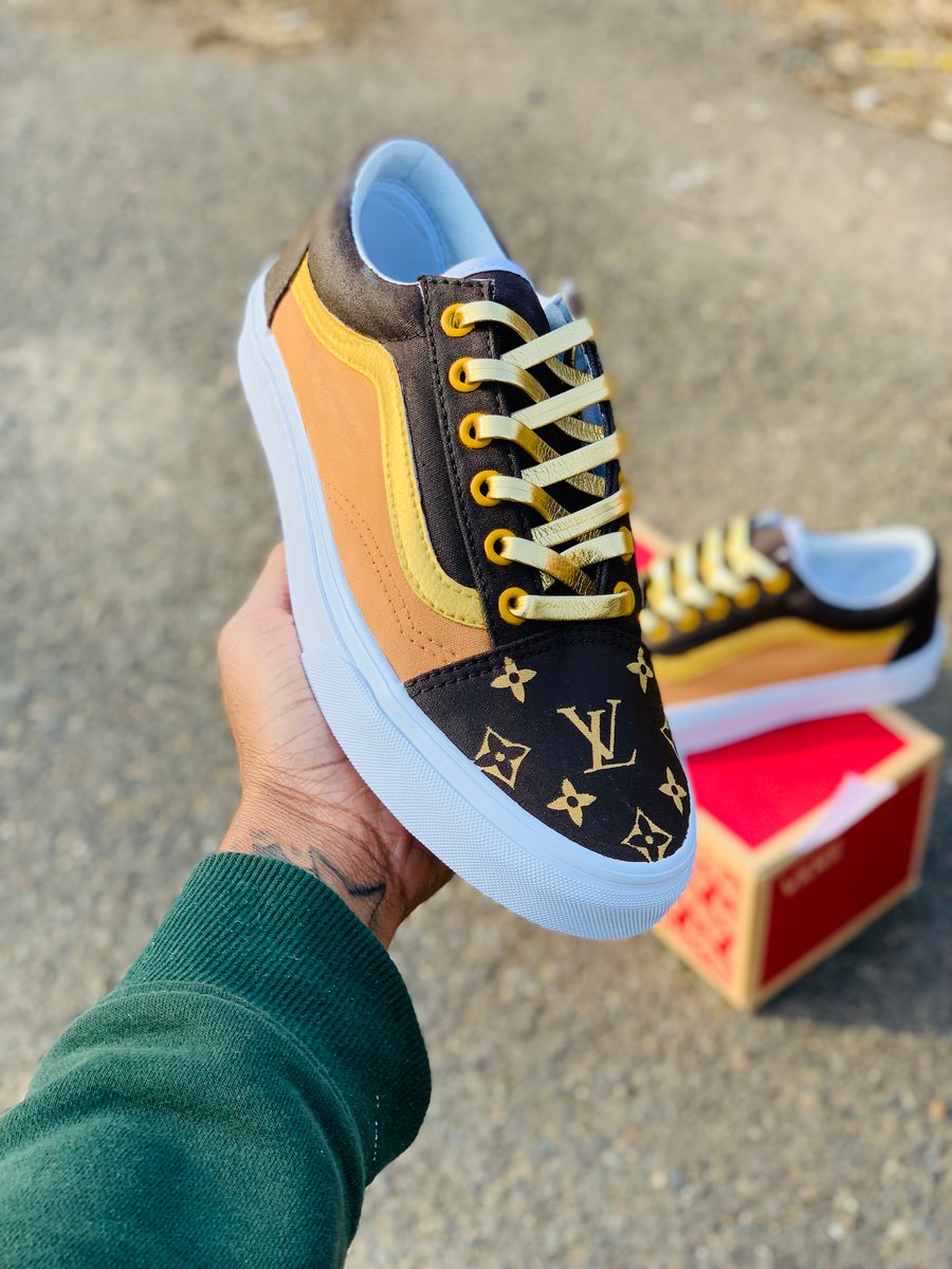 lv yellow vans shoes