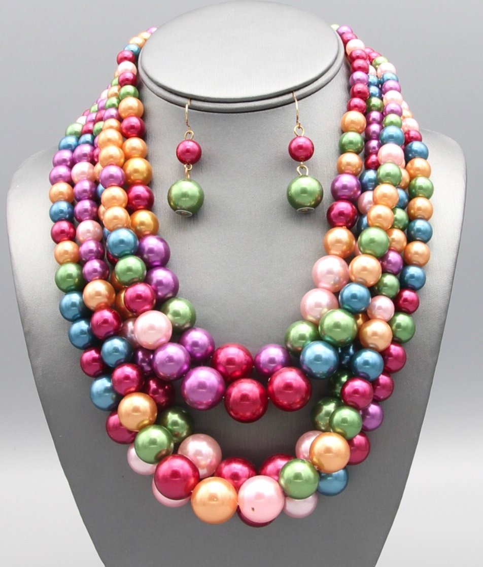 5 layer pearl necklace