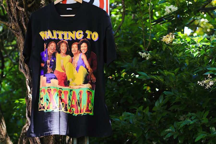 Image of Rare 1995 Vintage Bay Club "WAITING TO EXHALE"  Single-Stitched Rap Tee 
