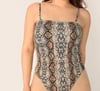 SnakeSkin Spaghetti Strap bodysuit