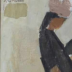 Image of Mid-century Painting, 'Four Women,' Lennart Rosensohn