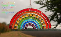 Image 3 of Small Stained Glass Rainbow - 17cm x 9cm 