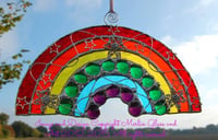 Image 5 of Small Stained Glass Rainbow - 17cm x 9cm 