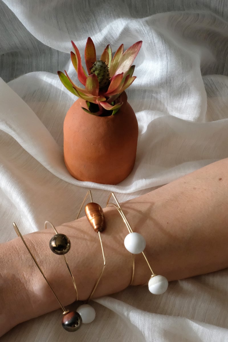 Image of porcelain pearl bracelet