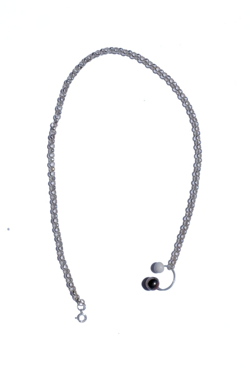 Image of chunkie silver necklace
