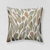 Gathered Gumleaves Belgian Cotton Linen Cushion