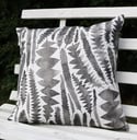 Charcoal Banksia Leaves Belgian Cotton Linen Cushion