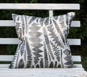 Charcoal Banksia Leaves Belgian Cotton Linen Cushion