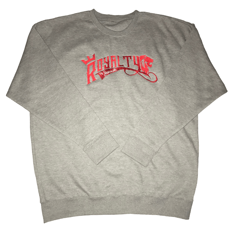 Image of Grey x Red (CREWNECK) Royalty