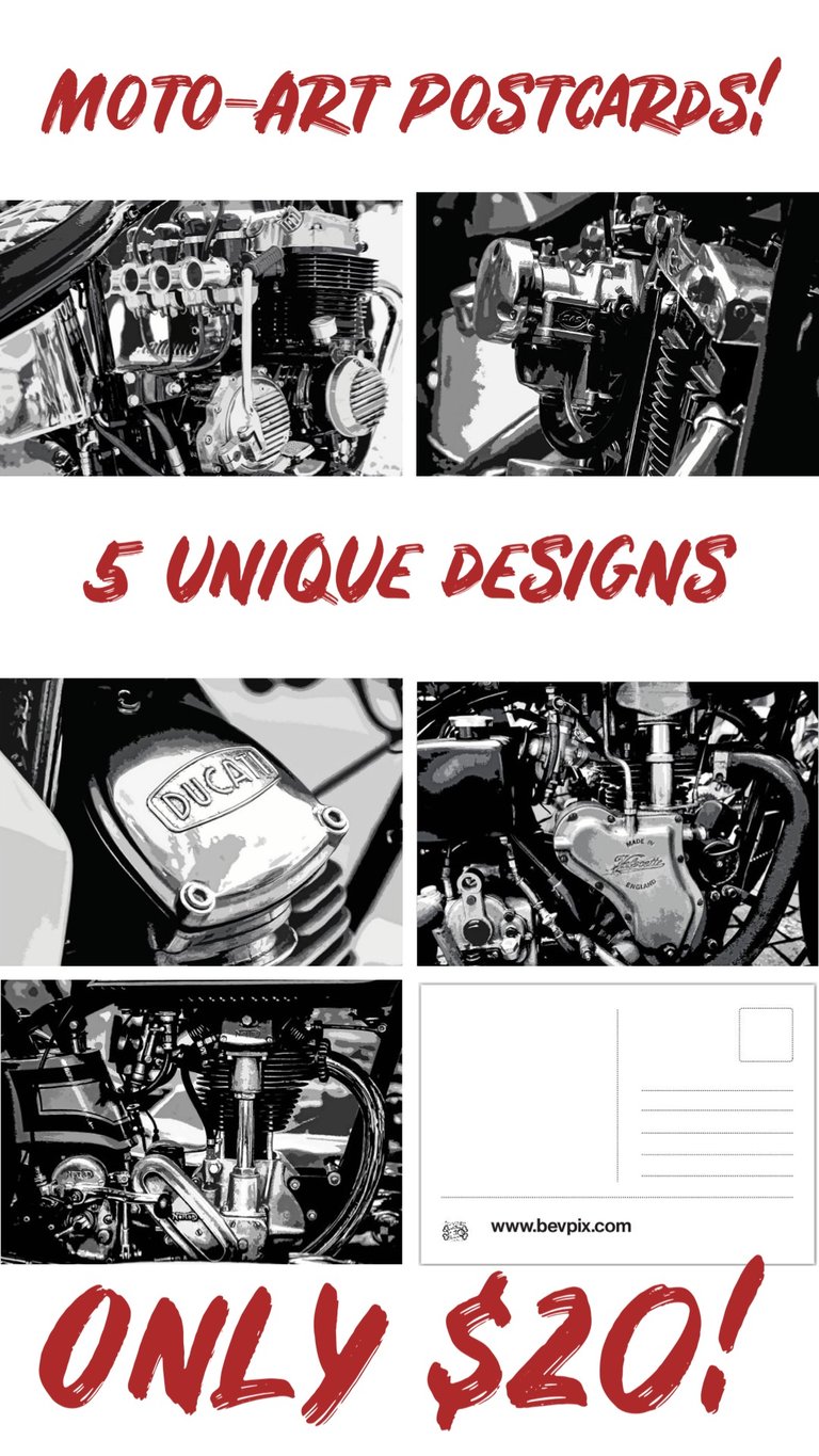 Motorcycle Art Postcards