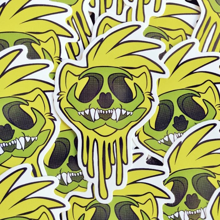 Image of Ferret Skull Sticker