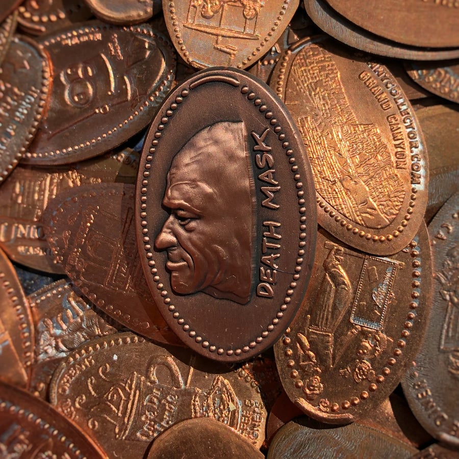 Image of Pressed penny lapel pin 