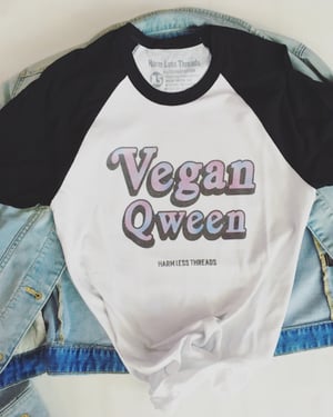 Image of Vegan Qween unisex tshirt / 3/4 sleeve
