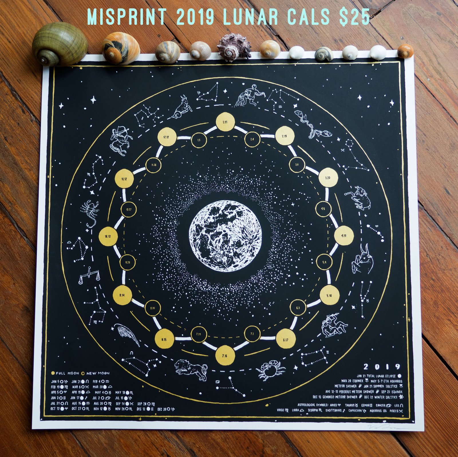 2019 lunar calendar / 2019 misprints | V Adams Prints