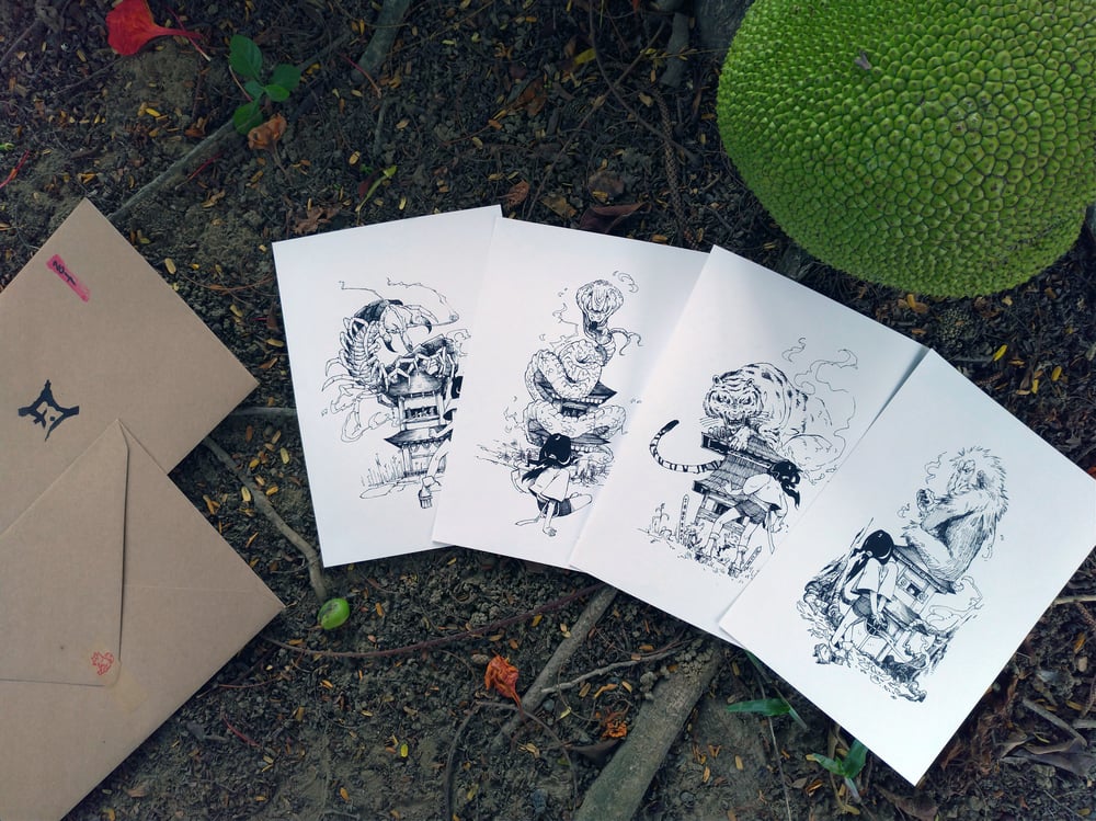 Image of Four Shrines print set - 2017
