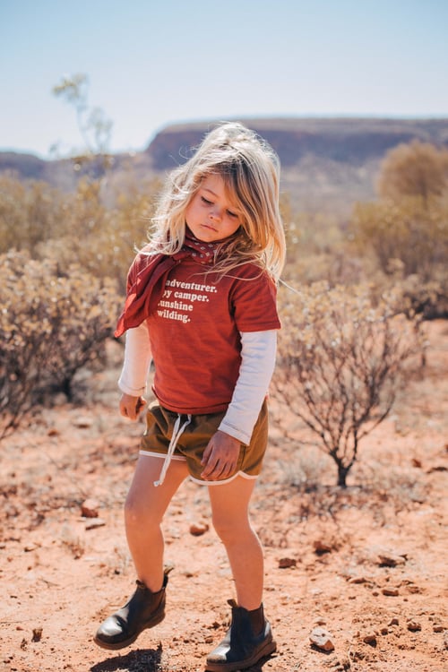 Image of Little Adventurer Tee - Burnt Sienna