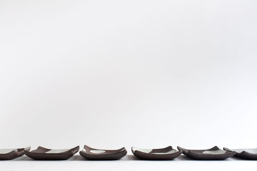 Image of Black and White Large Soap Dish / Spoon Rest