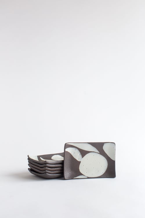 Image of Black and White Large Soap Dish / Spoon Rest
