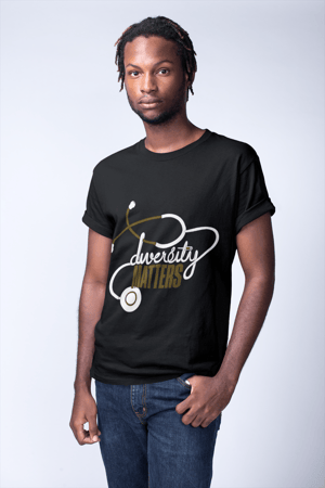 Image of Black Shirt-White/Gold 