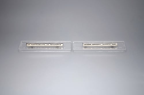 Image of "My heart in a fury, I left Venice" silver brooch with inscription · MON COEUR ETAIT RESTE.. ·