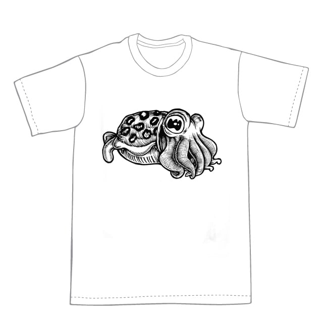 Cuttlefish T-shirt (A1) **FREE SHIPPING**