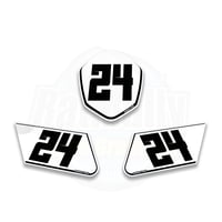 Image 1 of Race Number Boards to fit Aprilia RSV4 (all)