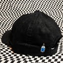 Pink Sunshine black corduroy strapback 