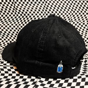 Image of Pink Sunshine black corduroy strapback 
