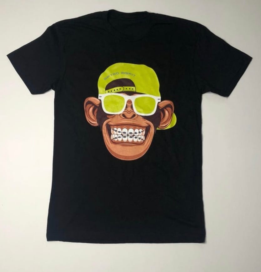 Image of Gifted Misfit logo shirt/lime