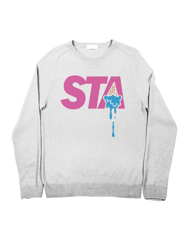 Image of Cotton Candy Merio Crewneck White