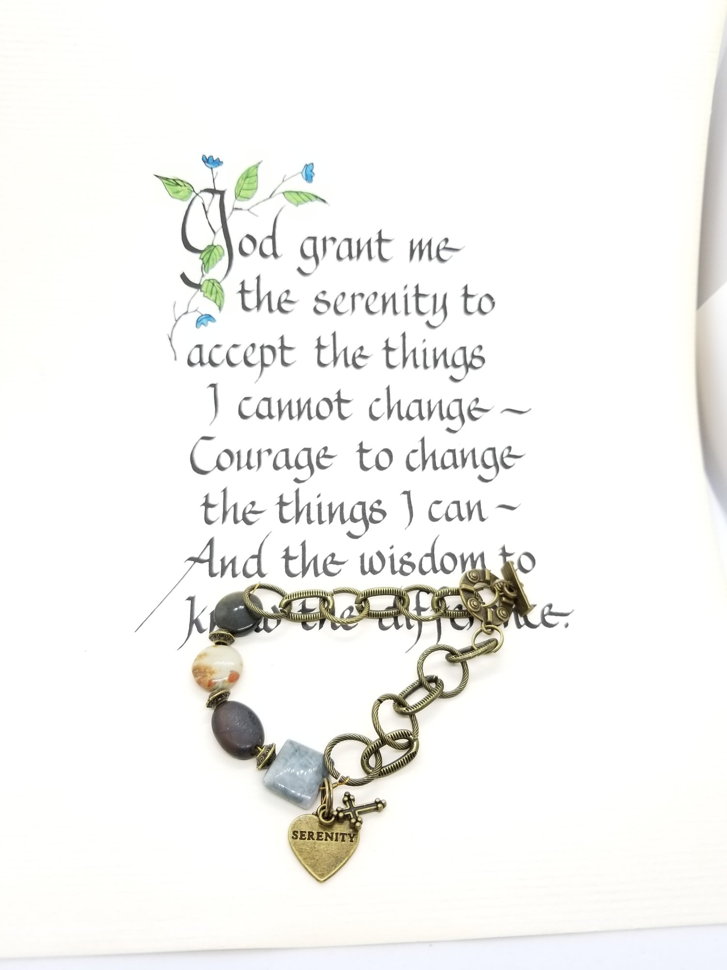 Image of Serenity Prayer Bracelet Antique Bronze