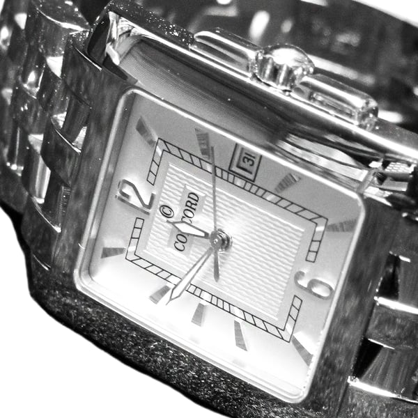 Image of NEW VINTAGE MEN'S CONCORD SPORTIVO STAINLESS STEEL WATCH, GUILLOCHE DIAL, MODEL #- 14.36.621