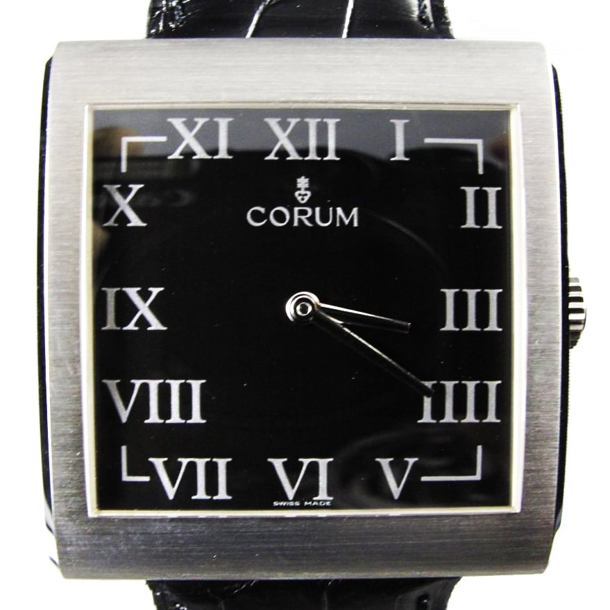 NEW VINTAGE MEN S CORUM BUCKINGHAM STAINLESS STEEL WATCH 17 JEWEL