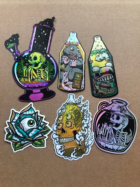 Image of Mikeaych Sticker Pack Lot of 6 stickers